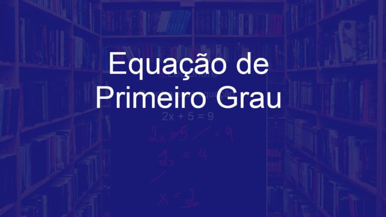 Capa Artigo Equação de Primeiro Grau