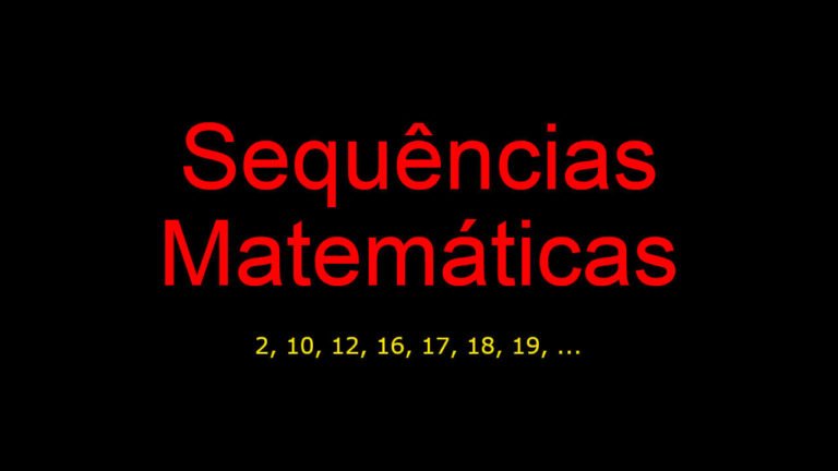 Sequências Matemáticas