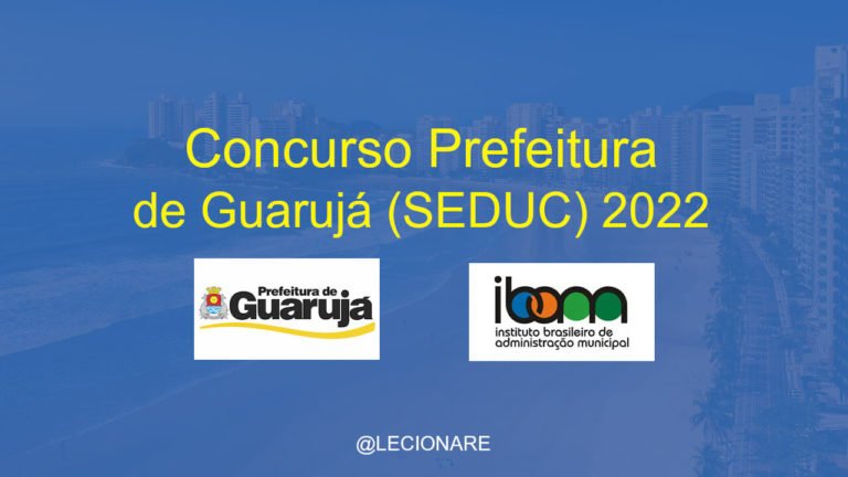 Capa Artigo COncurso Pref Guarujá 2022