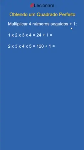 Curiosidade Matemática Quadrado Perfeito - Lecionare